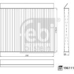Filter, Innenraumluft 196111 Filter, Innenraumluft 196111