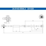 ATE 24.5143-0544.3 Bremsschlauch ATE 24.5143-0544.3 Bremsschlauch