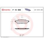 Brembo P 10 008 Bremsbelagsatz, Scheibenbremse PRIME LINE Brembo P 10 008 Bremsbelagsatz, Scheibenbremse PRIME LINE