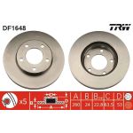TRW DF1648 Bremsscheibe TRW DF1648 Bremsscheibe