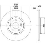 Bremsscheibe 8DD 355 109-301