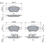 BOSCH 0 986 494 101 Bremsbelagsatz, Scheibenbremse BOSCH 0 986 494 101 Bremsbelagsatz, Scheibenbremse
