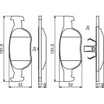 BOSCH 0 986 494 852 Bremsbelagsatz, Scheibenbremse BOSCH 0 986 494 852 Bremsbelagsatz, Scheibenbremse