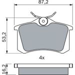 BOSCH 0 986 494 387 Bremsbelagsatz, Scheibenbremse