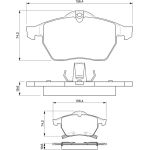BOSCH 0 986 424 488 Bremsbelagsatz, Scheibenbremse