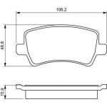 BOSCH 0 986 494 248 Bremsbelagsatz, Scheibenbremse