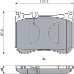 BOSCH 0 986 494 968 Bremsbelagsatz, Scheibenbremse BOSCH 0 986 494 968 Bremsbelagsatz, Scheibenbremse