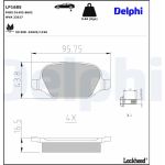 Delphi LP1685 Bremsbelagsatz, Scheibenbremse Delphi LP1685 Bremsbelagsatz, Scheibenbremse