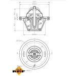 NRF 725064 Thermostat, Kühlmittel EASY FIT