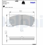 Delphi LP2217 Bremsbelagsatz, Scheibenbremse