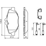 Bremsbelagsatz, Scheibenbremse 0 986 494 647 Bremsbelagsatz, Scheibenbremse 0 986 494 647