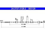ATE 24.3727-3129.2 Seilzug, Feststellbremse