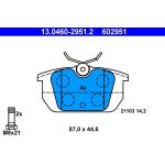 ATE 13.0460-2951.2 Bremsbelagsatz, Scheibenbremse ATE 13.0460-2951.2 Bremsbelagsatz, Scheibenbremse
