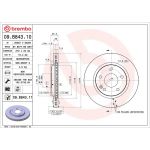 Brembo 09.B843.11 Bremsscheibe PRIME LINE - UV Coated Brembo 09.B843.11 Bremsscheibe PRIME LINE - UV Coated