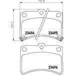 Bremsbelagsatz, Scheibenbremse 8DB 355 017-121 Bremsbelagsatz, Scheibenbremse 8DB 355 017-121