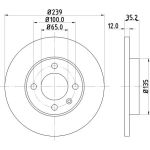 Bremsscheibe 8DD 355 100-131