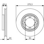 BOSCH 0 986 479 R40 Bremsscheibe