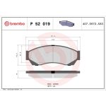 Brembo P 52 019 Bremsbelagsatz, Scheibenbremse PRIME LINE Brembo P 52 019 Bremsbelagsatz, Scheibenbremse PRIME LINE