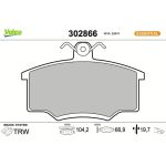 Valeo 302866 Bremsbelagsatz, Scheibenbremse ESSENTIAL