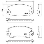 Brembo P 68 004 Bremsbelagsatz, Scheibenbremse PRIME LINE