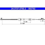 ATE 24.3727-2702.2 Seilzug, Feststellbremse ATE 24.3727-2702.2 Seilzug, Feststellbremse