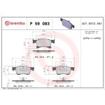 Bremsbelagsatz, Scheibenbremse P 59 083 Bremsbelagsatz, Scheibenbremse P 59 083