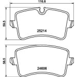 Bremsbelagsatz, Scheibenbremse 8DB 355 025-311 Bremsbelagsatz, Scheibenbremse 8DB 355 025-311