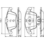 BOSCH 0 986 494 342 Bremsbelagsatz, Scheibenbremse BOSCH 0 986 494 342 Bremsbelagsatz, Scheibenbremse