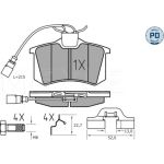 Bremsbelagsatz, Scheibenbremse 025 235 5417/PD