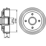 BOSCH 0 986 477 116 Bremstrommel