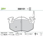 Valeo 598151 Bremsbelagsatz, Scheibenbremse Valeo 598151 Bremsbelagsatz, Scheibenbremse