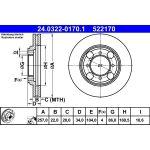 ATE 24.0322-0170.1 Bremsscheibe PowerDisc