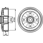 BOSCH 0 986 477 114 Bremstrommel BOSCH 0 986 477 114 Bremstrommel