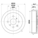 Bremstrommel 8DT 355 300-581