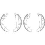 Hella 8DB 355 003-571 Bremsbackensatz Shoe Kit Hella 8DB 355 003-571 Bremsbackensatz Shoe Kit