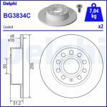 Delphi BG3834C Bremsscheibe