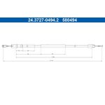 ATE 24.3727-0494.2 Seilzug, Feststellbremse