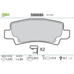 Valeo 598680 Bremsbelagsatz, Scheibenbremse Valeo 598680 Bremsbelagsatz, Scheibenbremse
