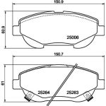 Bremsbelagsatz, Scheibenbremse 8DB 355 015-691 Bremsbelagsatz, Scheibenbremse 8DB 355 015-691