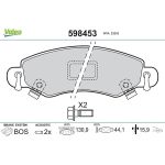 Valeo 598453 Bremsbelagsatz, Scheibenbremse Valeo 598453 Bremsbelagsatz, Scheibenbremse