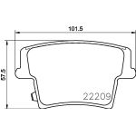 Bremsbelagsatz, Scheibenbremse 8DB 355 023-101 Bremsbelagsatz, Scheibenbremse 8DB 355 023-101