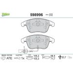 Valeo 598996 Bremsbelagsatz, Scheibenbremse Valeo 598996 Bremsbelagsatz, Scheibenbremse