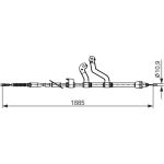 BOSCH 1 987 482 573 Seilzug, Feststellbremse