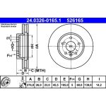 ATE 24.0326-0165.1 Bremsscheibe PowerDisc ATE 24.0326-0165.1 Bremsscheibe PowerDisc
