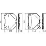 BOSCH 0 986 495 137 Bremsbelagsatz, Scheibenbremse