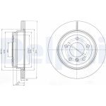 Delphi BG4243 Bremsscheibe Delphi BG4243 Bremsscheibe