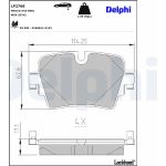 Delphi LP2768 Bremsbelagsatz, Scheibenbremse Delphi LP2768 Bremsbelagsatz, Scheibenbremse