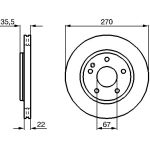 Bremsscheibe 0 986 479 B67 Bremsscheibe 0 986 479 B67