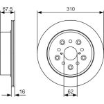 BOSCH 0 986 479 R25 Bremsscheibe