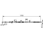 BOSCH 1 987 482 571 Seilzug, Feststellbremse